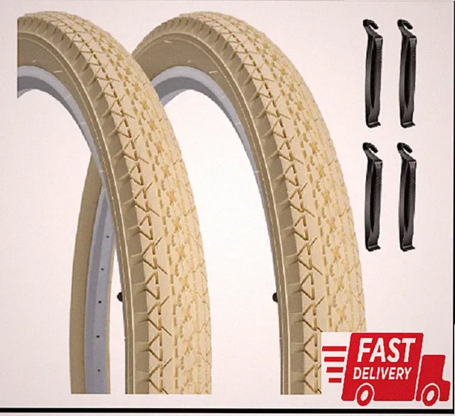2 Pack 26"x2.125" Beach Cruiser Replacement Tires for City Hybrid Bicycles