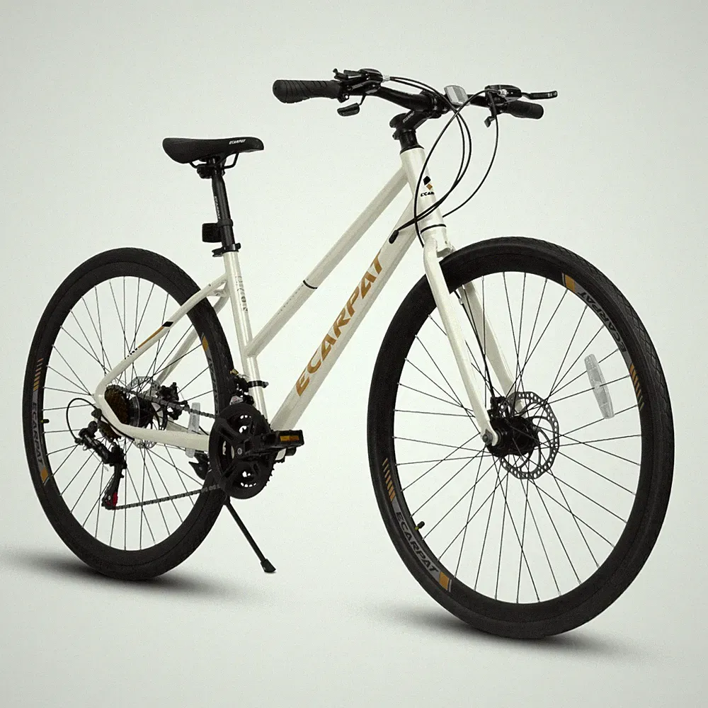 21-Speed Road Bike Bicycle with Wide Tire Disc Brake for Unisex Commuter Student