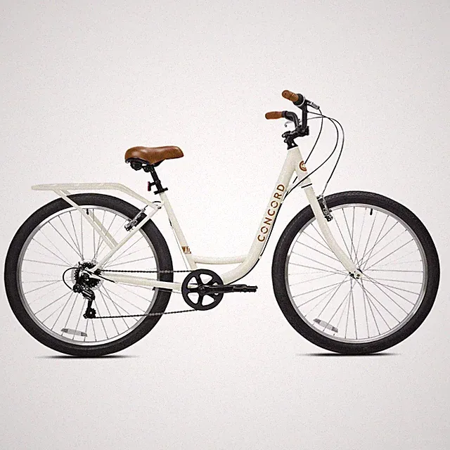 Adults 27.5" Laguna Beach Cruiser Bike, Comfort Ride, 7-Speed, Cream