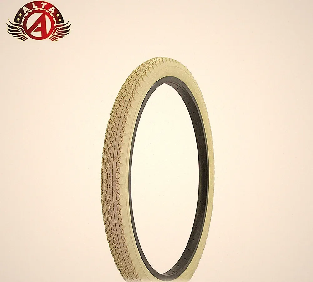 ALTA BICYCLE CRUISER DURABLE TIRE 24 x 2.125 CREAM HEAVY DUTY DIAMOND TREAD.