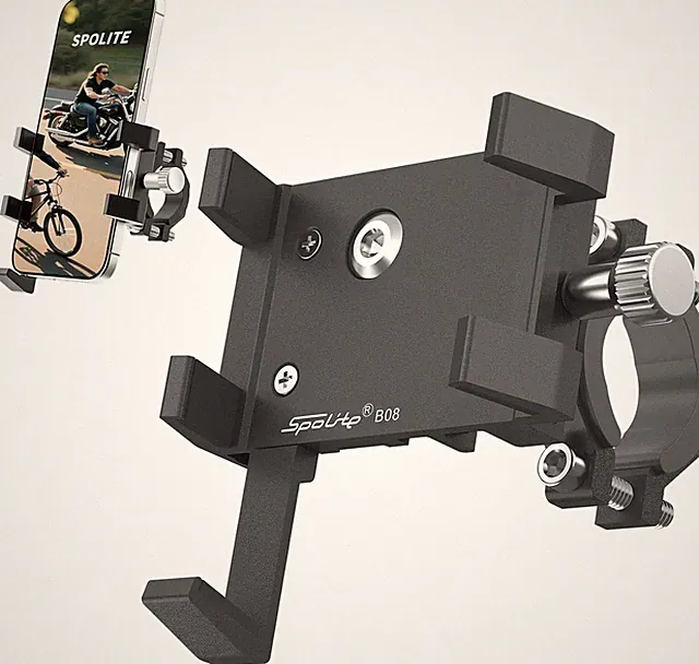 Aluminum Holder for Bike–Universal Bike Cell Holder Fits All Phones 4-7",Wate...