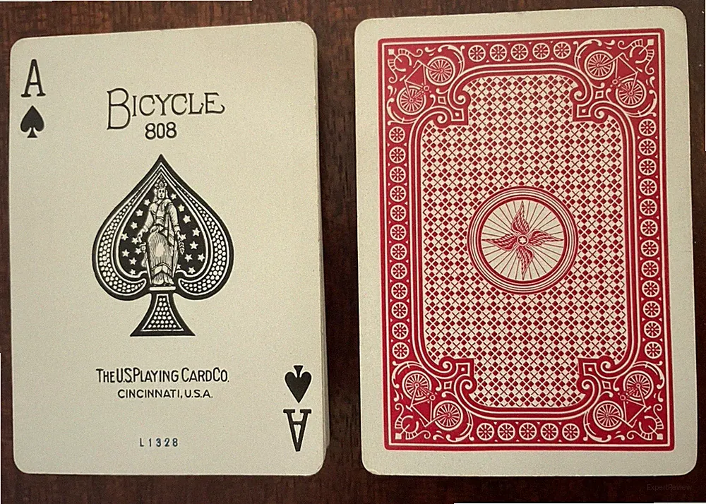 Antique 1929 Bicycle 808 Racer Back Playing Cards, Ivory (Smooth) Finish 52/52