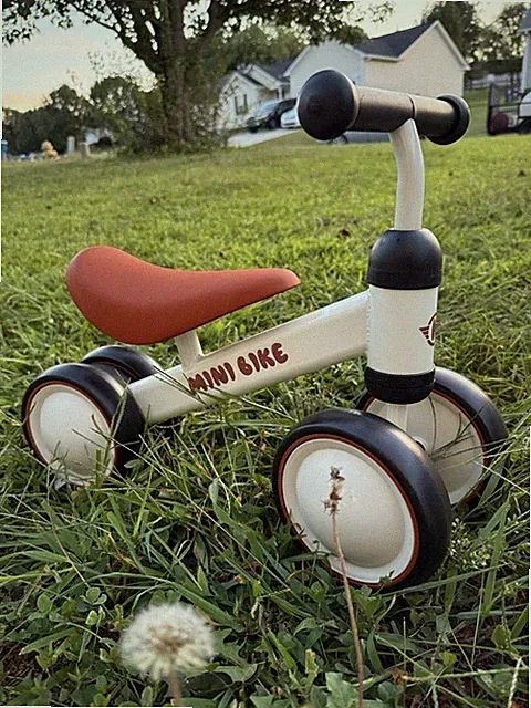 Baby Balance Bike for 1 Year Old Boys Girls Toddler Toys with 4 Wheels for