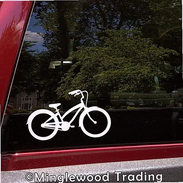 Beach Cruiser Bike | Vinyl Sticker | Bicycle Biking | Die Cut Decal