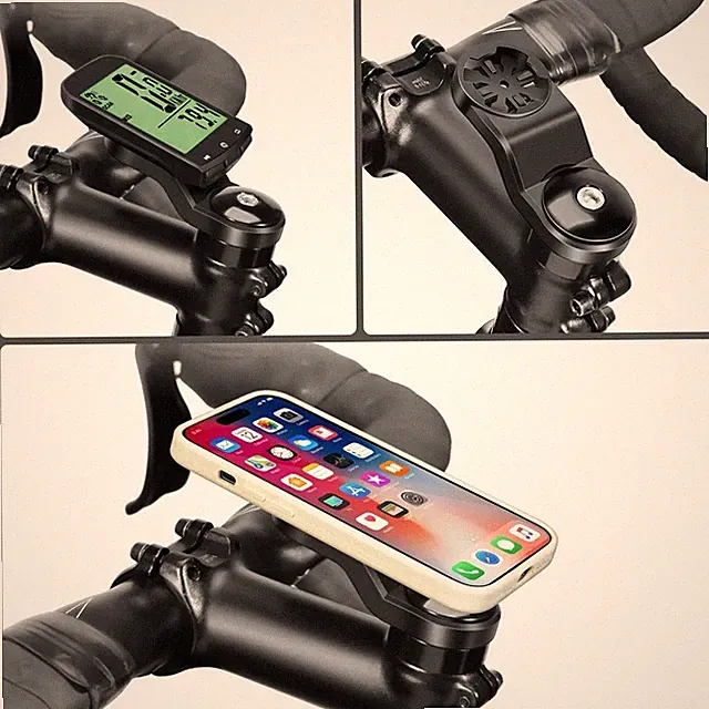 Bicycle Phone Holder Universal Center Handlebar Cycling Mobile Phone Mount 1Pc