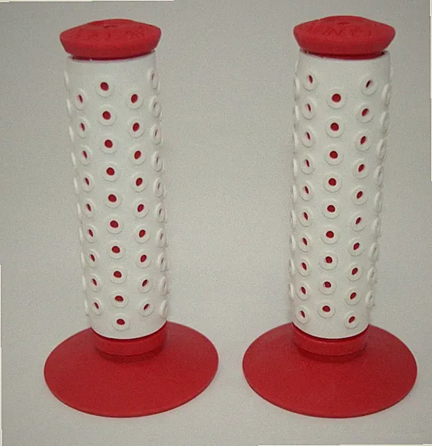 Brand New Oakley B1B BMX Bike Grips Red with White Sleeve Vintage BMX 2010 Issue