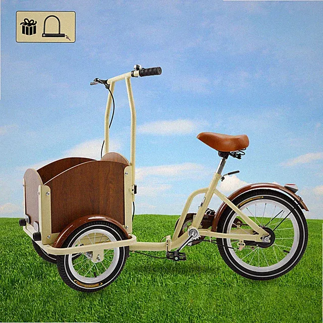 Children/Lady Folding Pet Dog Tricycle Cart Reverse Three-wheel Bike #8