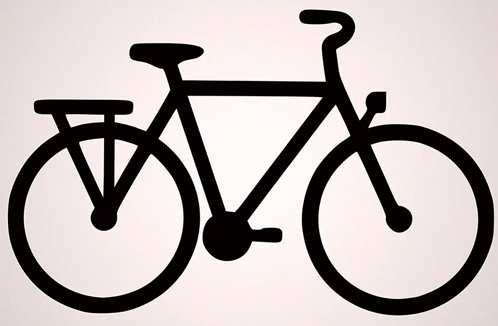City Bike Vinyl Decal Sticker | Commuter Bicycle Urban