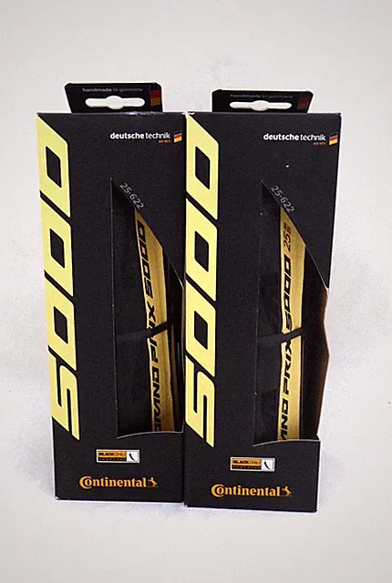 Continental Grand Prix 5000 700x25 Clincher, Pair, Black/Cream