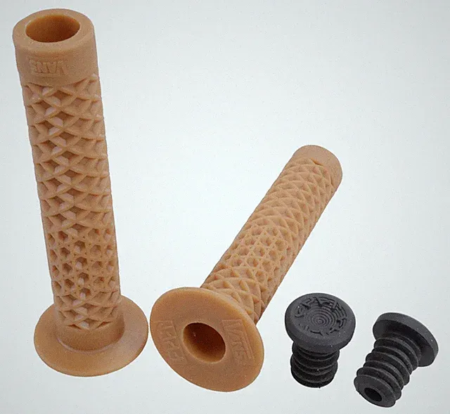 Cult Vans open end BMX bicycle grips with bar ends 150mm GUM