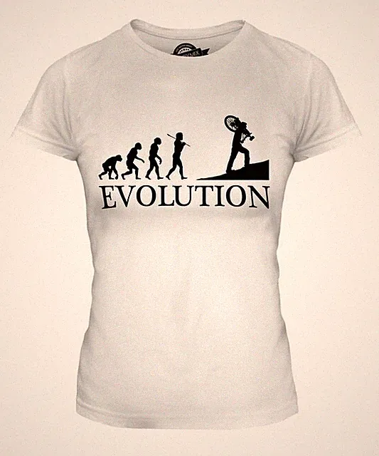 CYCLOCROSS EVOLUTION LADIES T-SHIRT TEE TOP GIFT BIKE TYRES