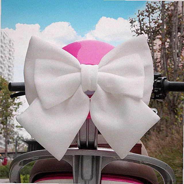 Electric Bike Motorcycle Helmet Decoration Bow Front And Rear Of The Vehicle Dec