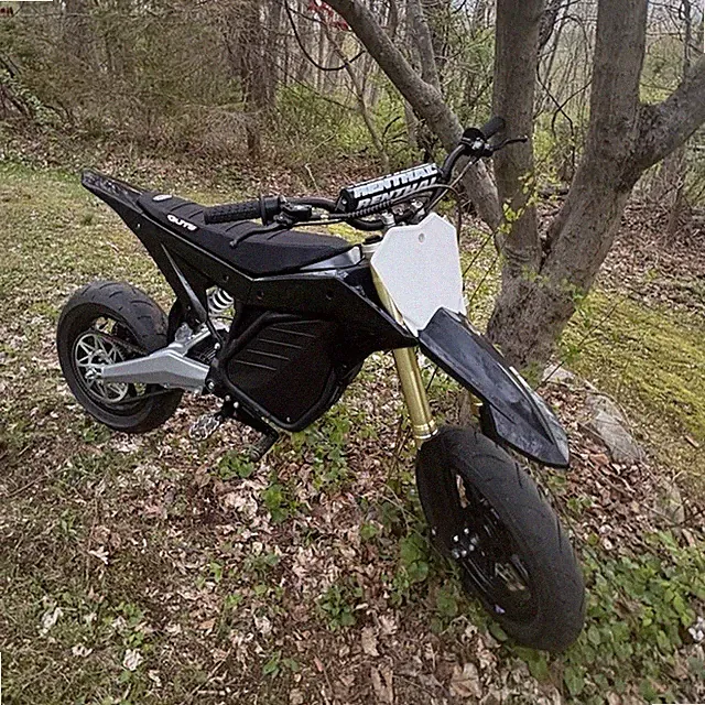 Electric Dirt Bike Style Scooter 1000W for Adults, Black/White