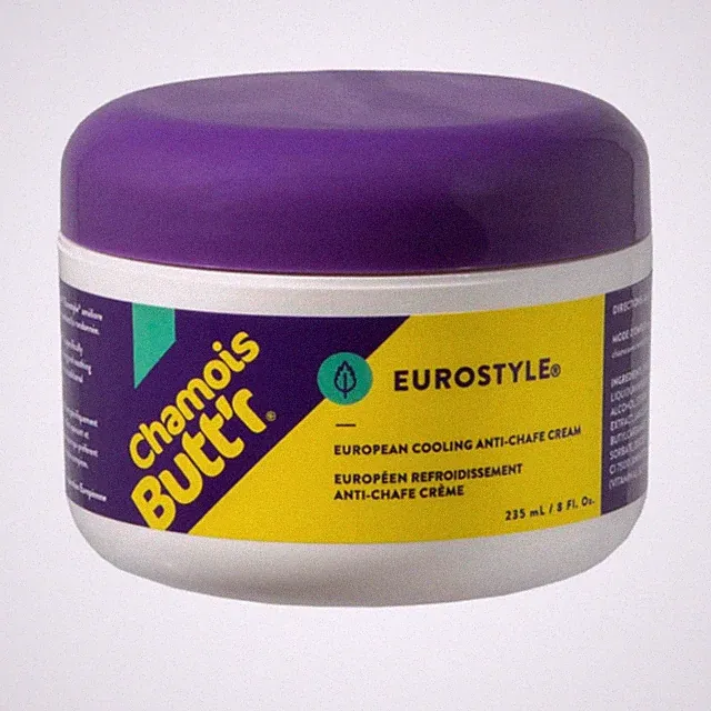 Eurostyle Anti-Chafe Cream for Road, Gravel, Mountain Bike, 8 ounce jar, Cycl...