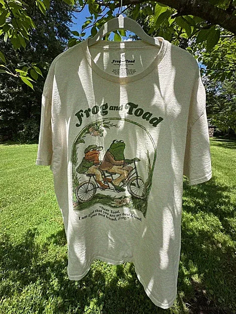 Frog and Toad Unisex Tshirt Tandem Bicycle Graphic