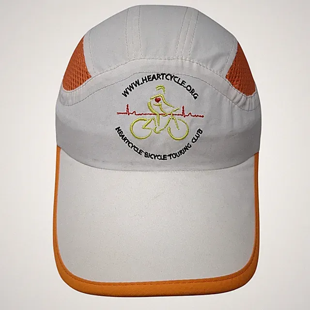 HeartCycle Bicycle Touring Club Strapback Hat White One Size Adjustable