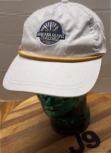 MONTANA GRAVEL CHALLENGE MOUNTAIN BIKE RACE HAT WHITE SNAPBACK VGC J9