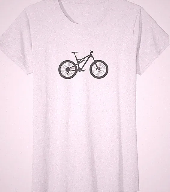 Mountain Bike MTB Graphic Theme For Bike Lovers Ladies' Crewneck T-Shirt
