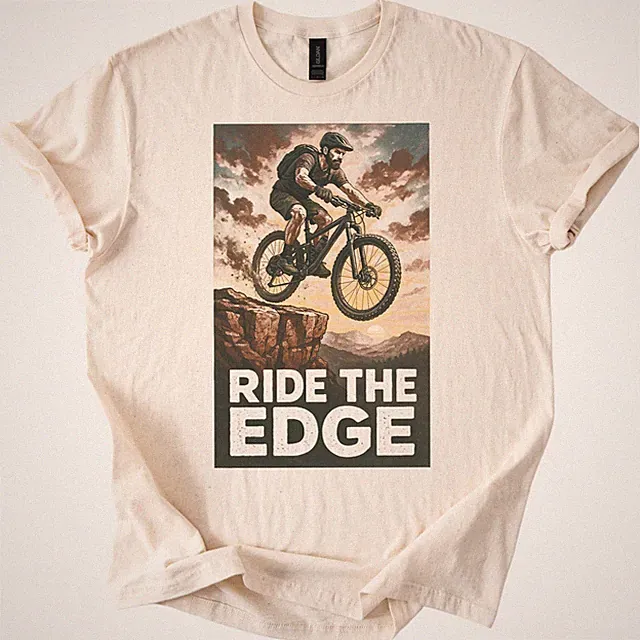 Mountain Bike Ride The Edge Graphic Tee