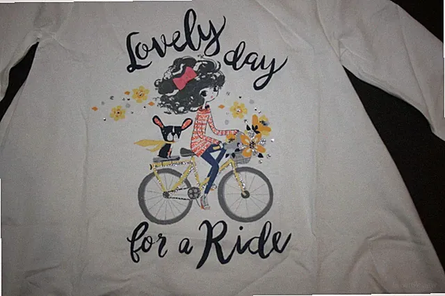 New Gymboree Girls 4 year Ivory Swing Top Lovely Day for Bike Ride Bicycle Soft