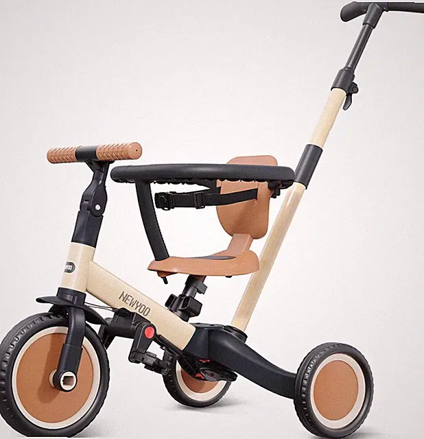 newyoo TR008 5 in 1 Toddler Tricycle with Push Handle for 1-3 Year Old Boys and