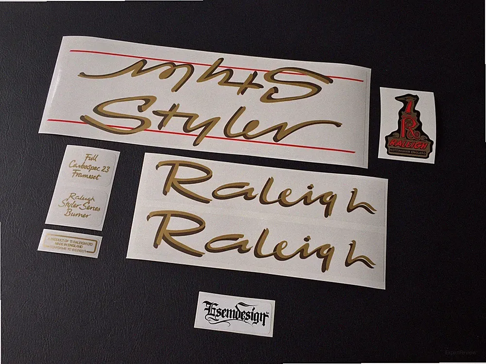 Raleigh Ivory Styler Burner BMX decal set