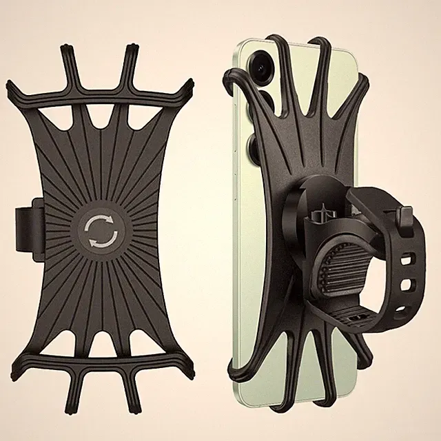 Silicone Bicycle Holder Bike Phone Mount For iPhone 16 15 Pro Max Galaxy S25 S24