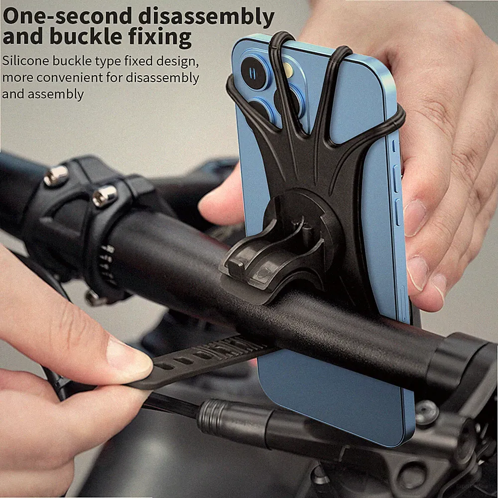 Silicone Bike Bicycle Motorcycle Handlebar Phone Mount Holder for iPhone Samsung