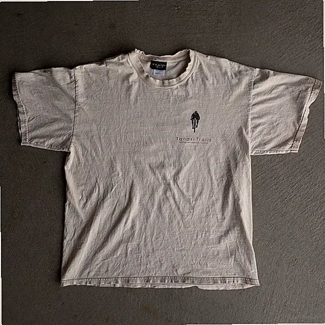 Vintage 90's Tansai Trails Cycling T Shirt XL Distressed Mountain Bike Promo