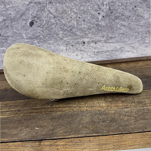 Vintage Avocet Aero Bike Saddle Seat Suede Tan Made in Italy Road Retro Classic