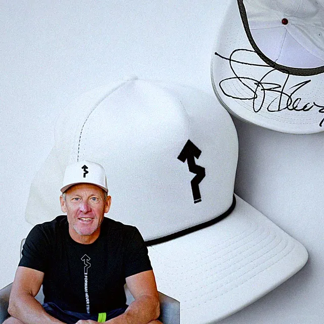 WEDU White FNS Rope Cap Lance Armstrong Signed Founder & Bicycle Legend RARE